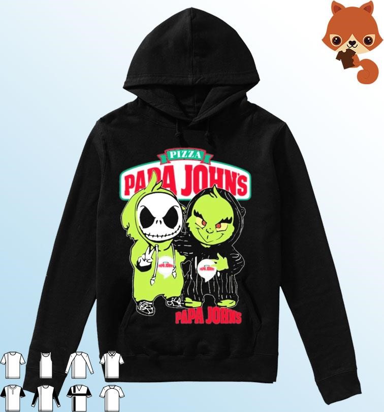 Friends Jack Skellington And Grinch Papa John's Pizza Logo Shirt Hoodie.jpg
