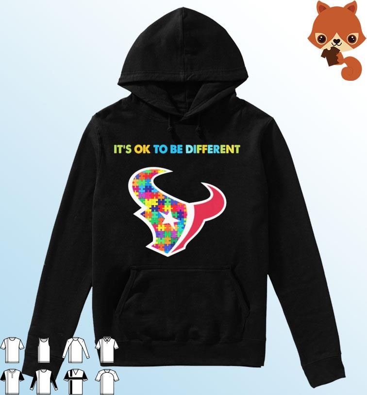 Houston Texans It's Ok To Be Different Autism Awareness Shirt Hoodie.jpg