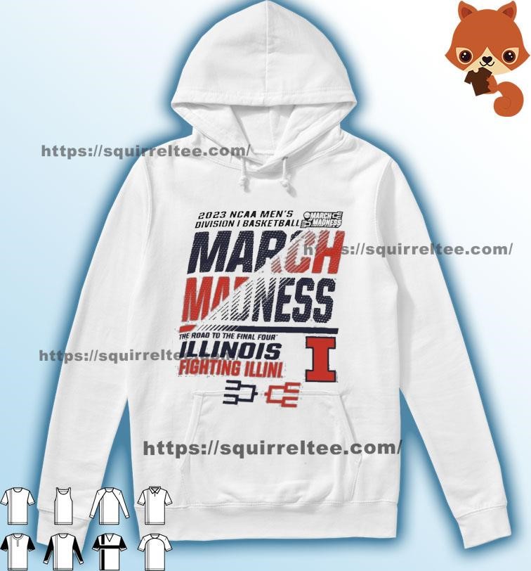 Illinois Men's Basketball 2023 NCAA March Madness The Road To Final Four Shirt Hoodie.jpg