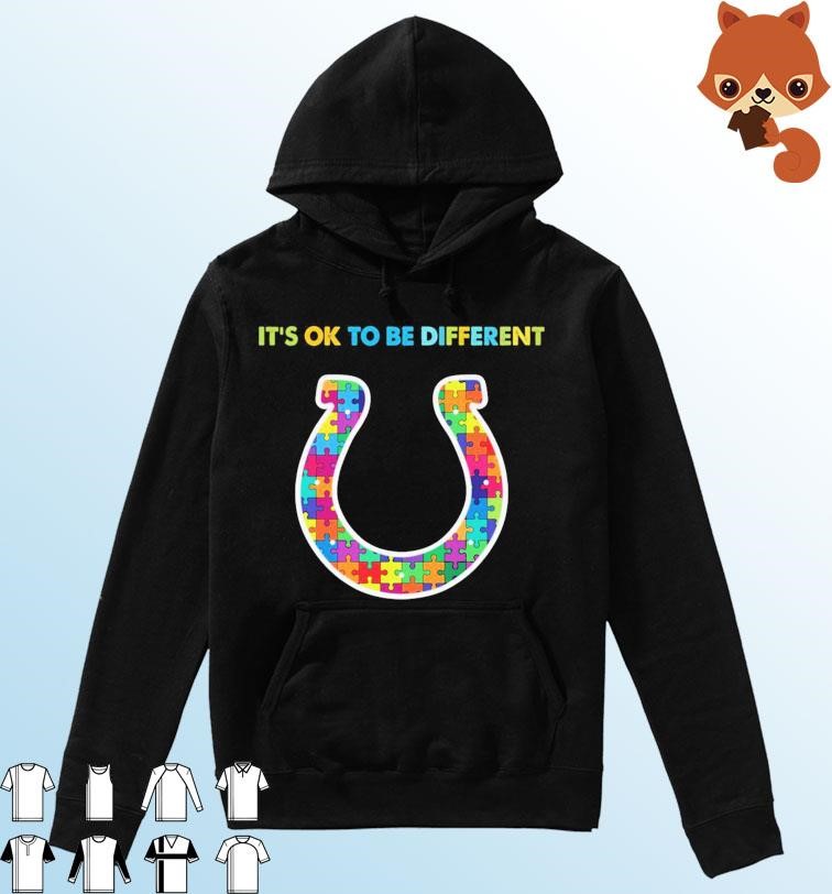 Indianapolis Colts It's Ok To Be Different Autism Awareness Shirt Hoodie.jpg