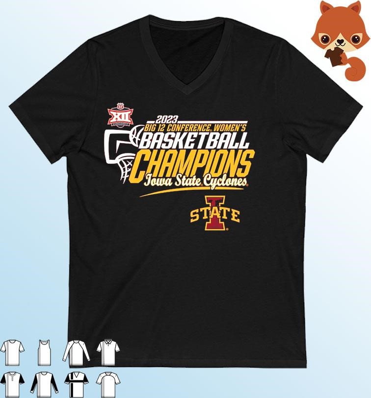 Iowa State Cyclones 2023 Big 12 Women's Basketball Conference Tournament Champions Locker Room Shirt
