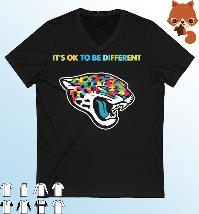 Jacksonville Jaguars It's Ok To Be Different Autism Awareness Shirt