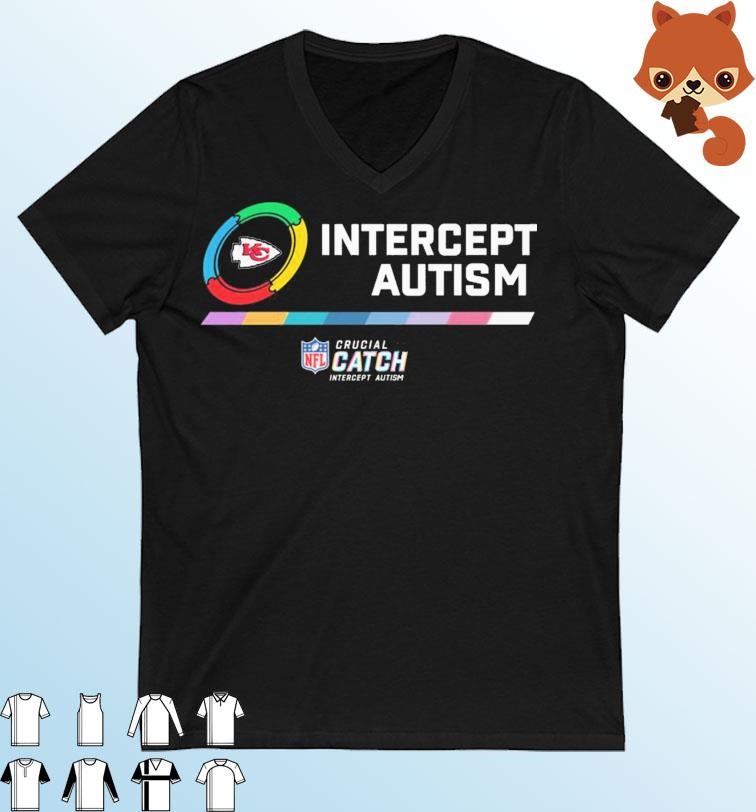 Kansas City Chiefs NFL Crucial Catch Intercept Autism Shirt
