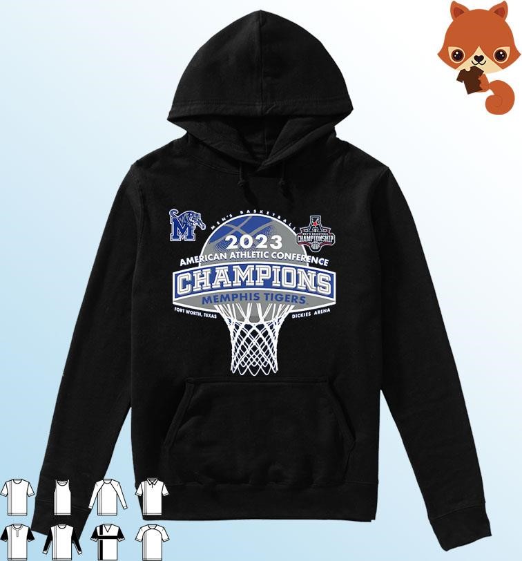Memphis Tigers AAC Men's Basketball 2023 Conference Tournament Champions Shirt Hoodie.jpg