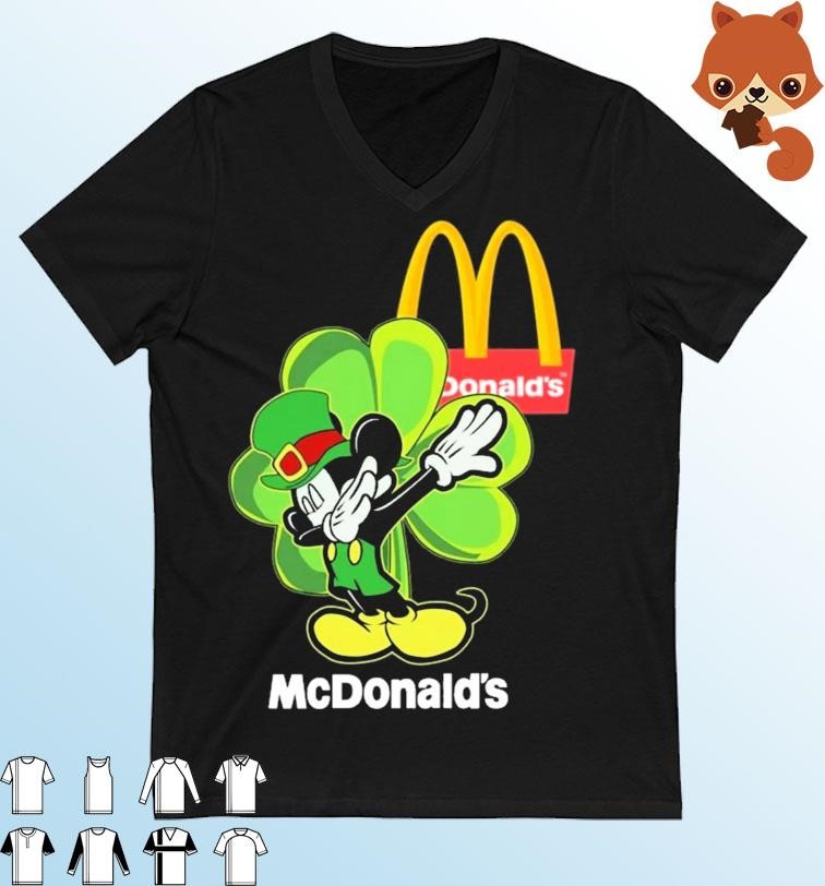 Mickey Mouse Dabbing McDonald's St Patrick's Day Shirt