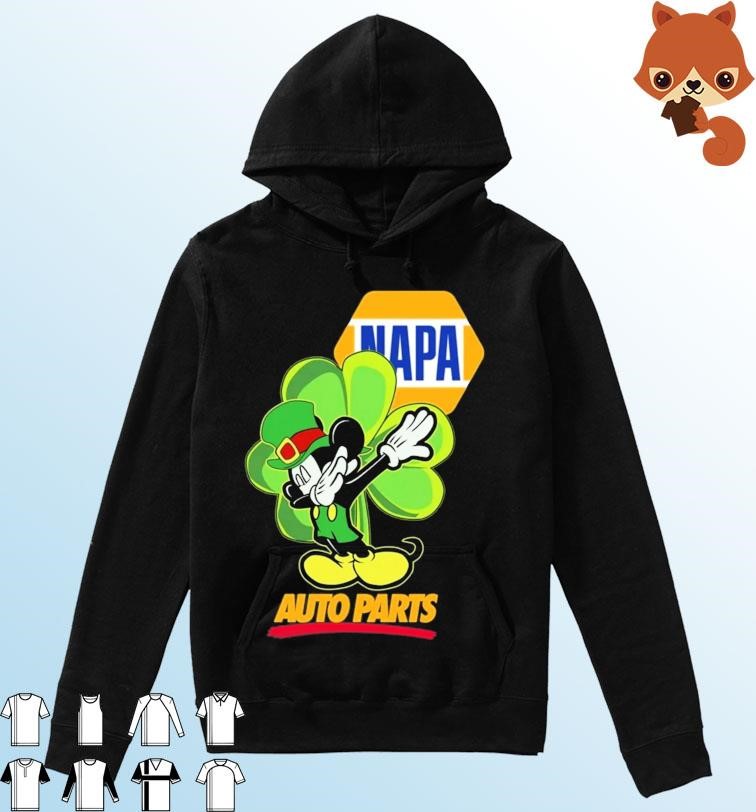 Mickey Mouse Dabbing Napa Auto Parts St Patrick's Day Shirt Hoodie.jpg