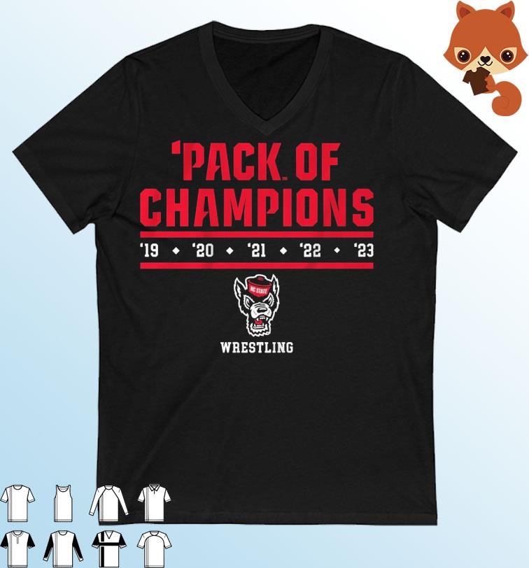 Nc State Wrestling 2023 Pack Of Champions Shirt