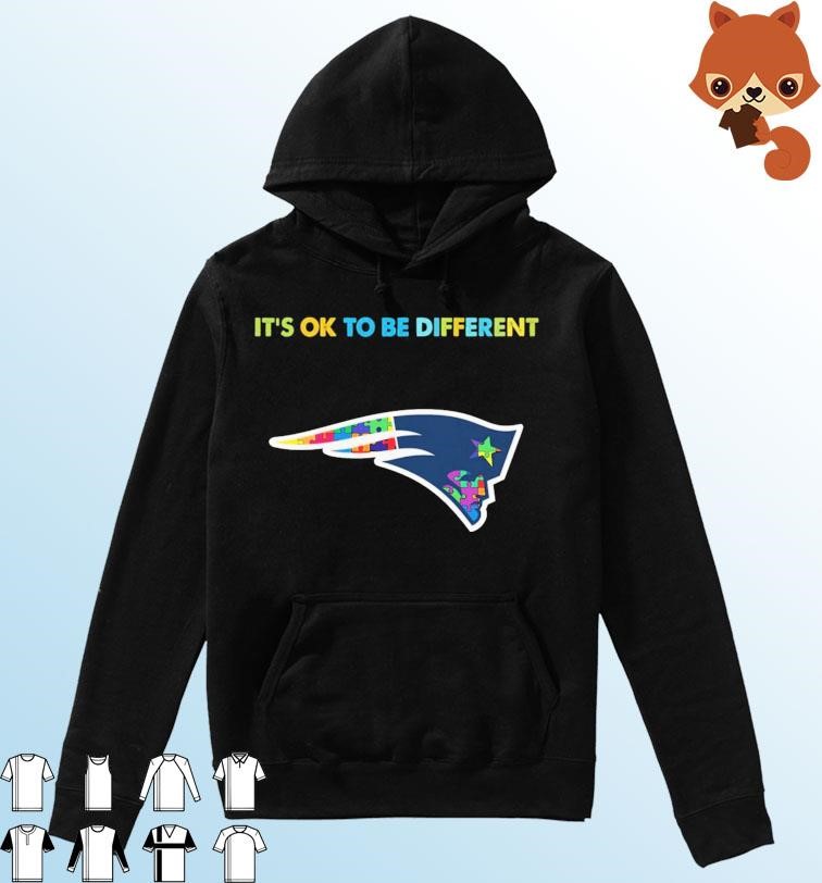 New England Patriots It's Ok To Be Different Autism Awareness Shirt Hoodie.jpg