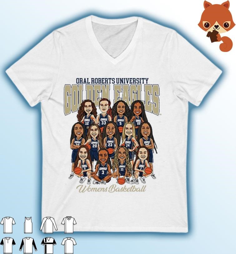 Oral Roberts NCAA Women's Basketball Team Caricatures Shirt