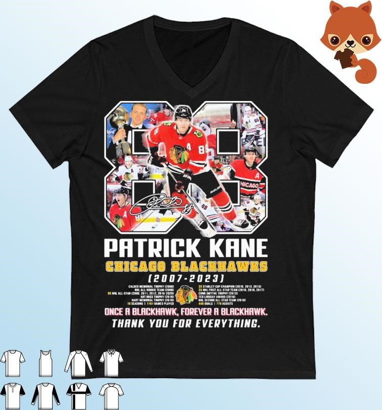 Patrick Kane Chicago Blackhawks 2007-2023 Thank You For Everything Signature Shirt
