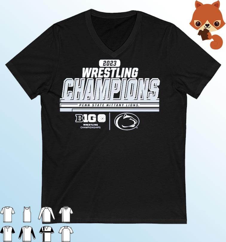 Penn State Nittany Lions 2023 Big 10 Wrestling Tournament Champions Locker Room T-Shirt