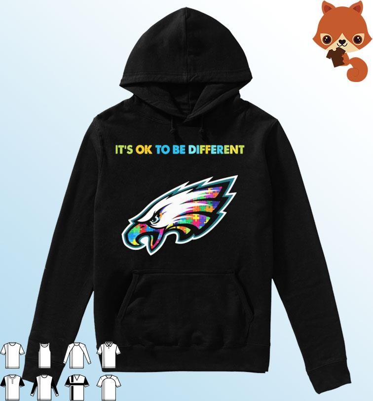 Philadelphia Eagles It's Ok To Be Different Autism Awareness Shirt Hoodie.jpg