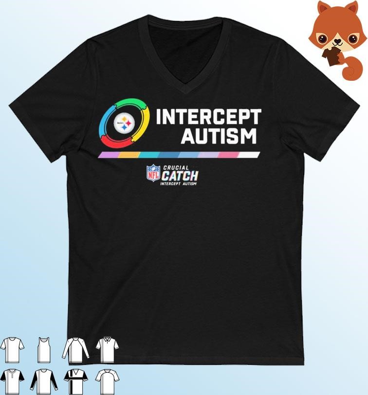 Pittsburgh Steelers NFL Crucial Catch Intercept Autism Shirt