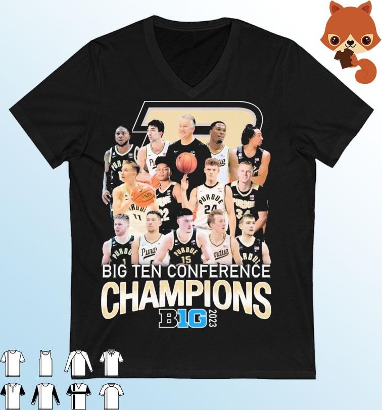 Purdue Boilermakers Men's Basketball Team Big Ten Conference Champions 2023 Shirt