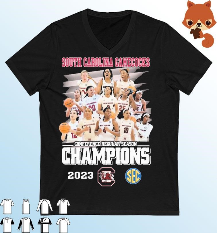 South Carolina Gamecocks Women's Basketball Team Conference Regular Season Champions 2023 Shirt