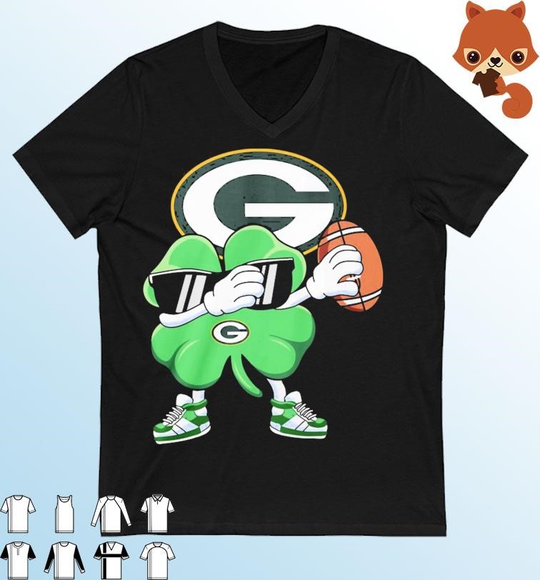 St Patrick's Day Dabbing Shamrock Green Bay Packers Shirt