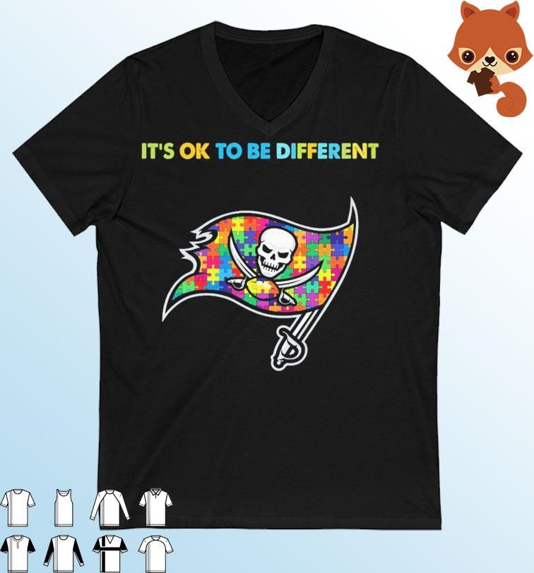 Tampa Bay Buccaneers It's Ok To Be Different Autism Awareness Shirt