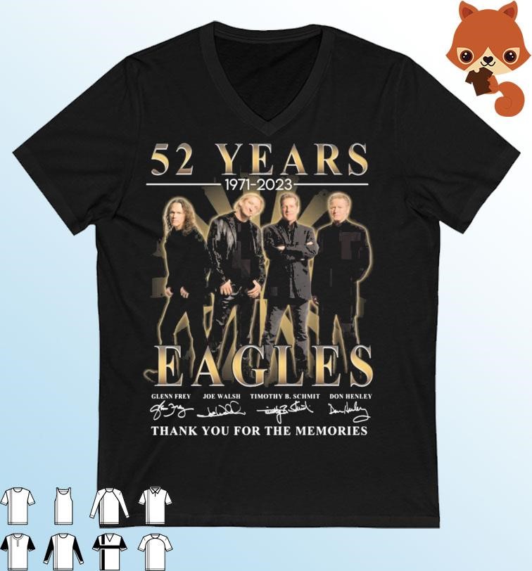 Thank You For The Memories Eagles Band 52 Years 1971-2023 Signatures Shirt