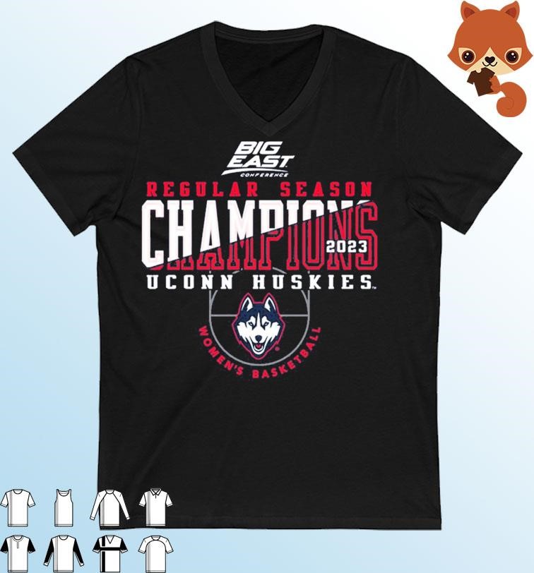 Uconn Huskies 2023 Big East Women's Basketball Regular Season Champions Locker Room T-Shirt