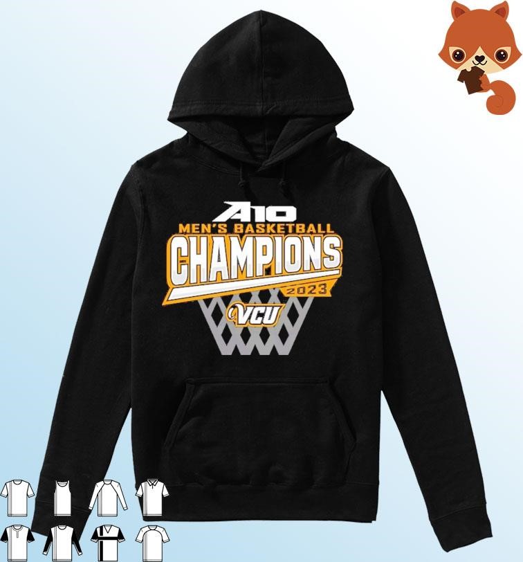 VCU Rams 2023 Atlantic 10 Men's Basketball Conference Tournament Champions Locker Room Shirt Hoodie.jpg