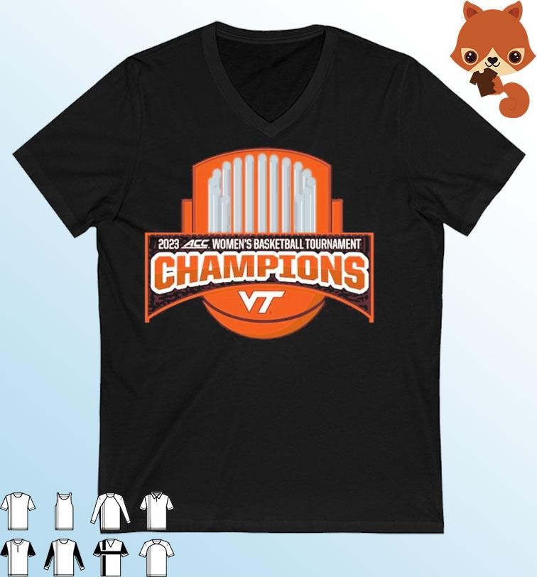 Virginia Tech Hokies 2023 ACC Women's Basketball Conference Tournament Champions Commemorative Shirt