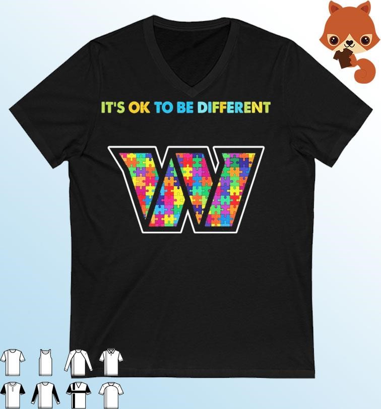 Washington Commanders It's Ok To Be Different Autism Awareness Shirt