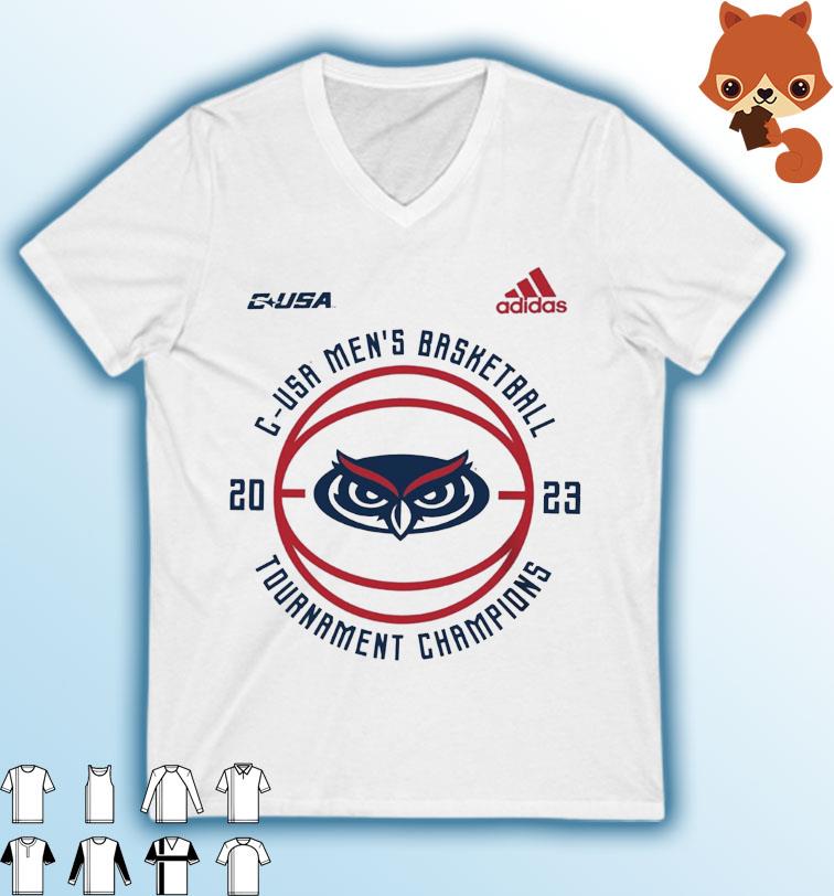 Adidas Florida Atlantic Owls Men's Basketball 2023 C-USA Tournament Champions Shirt