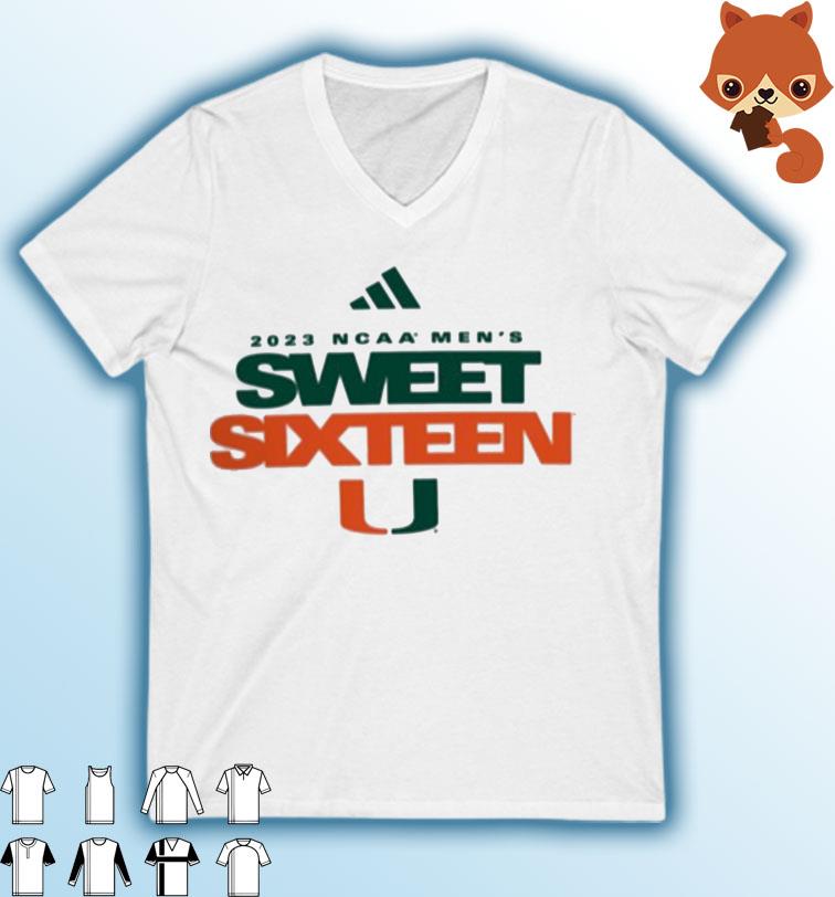 Adidas University Of Miami Sweet Sixteen 2023 NCAA Men's Basketball Shirt