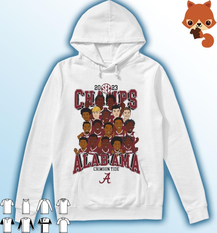 Alabama Team Caricatures 2023 SEC Men's Basketball Regular Season Champions Shirt Hoodie