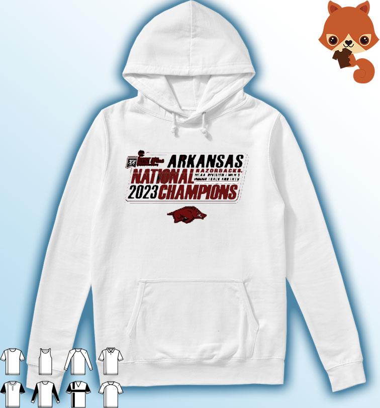 Arkansas Razorbacks 2023 NCAA Men's Indoor Track & Field National Champions T-Shirt Hoodie