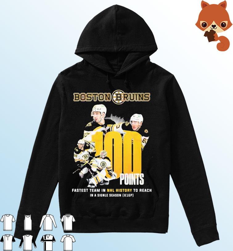 Boston Bruins 100 Points Fastest Team In NHL History To Reach In A Signle Season Shirt Hoodie