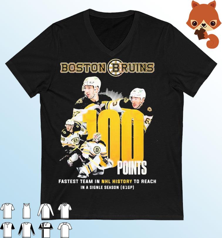 Boston Bruins 100 Points Fastest Team In NHL History To Reach In A Signle Season Shirt