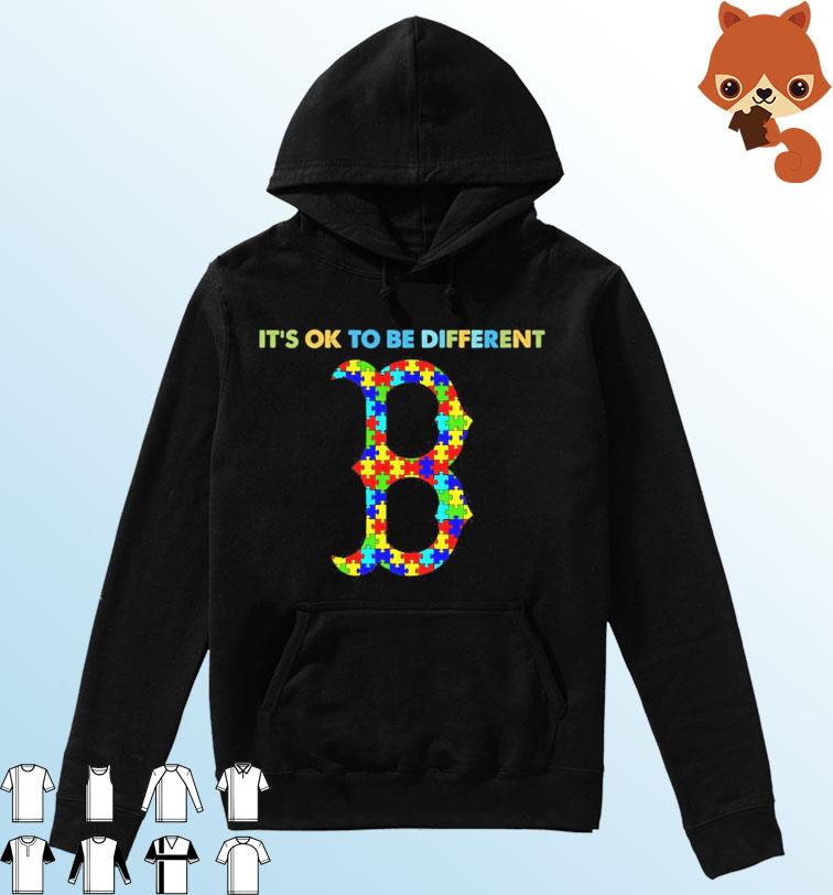 Boston Red Sox It's Ok To Be Different Autism Awareness Shirt Hoodie