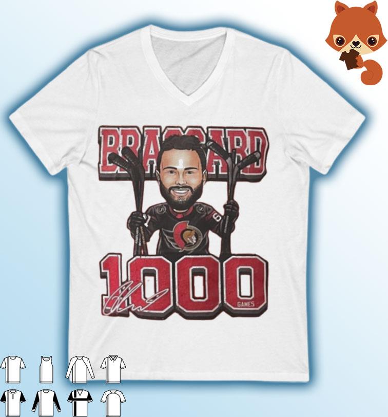 Brassard 1,000 Games Derick Brassard Ottawa Senators Signature Shirt