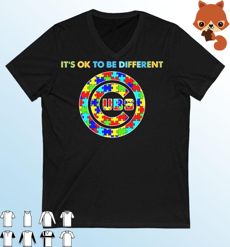 Chicago Cubs It's Ok To Be Different Autism Awareness Shirt