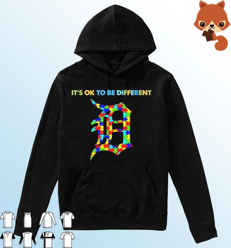 Detroit Tigers It's Ok To Be Different Autism Awareness Shirt Hoodie