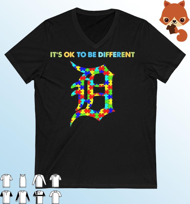 Detroit Tigers It's Ok To Be Different Autism Awareness Shirt