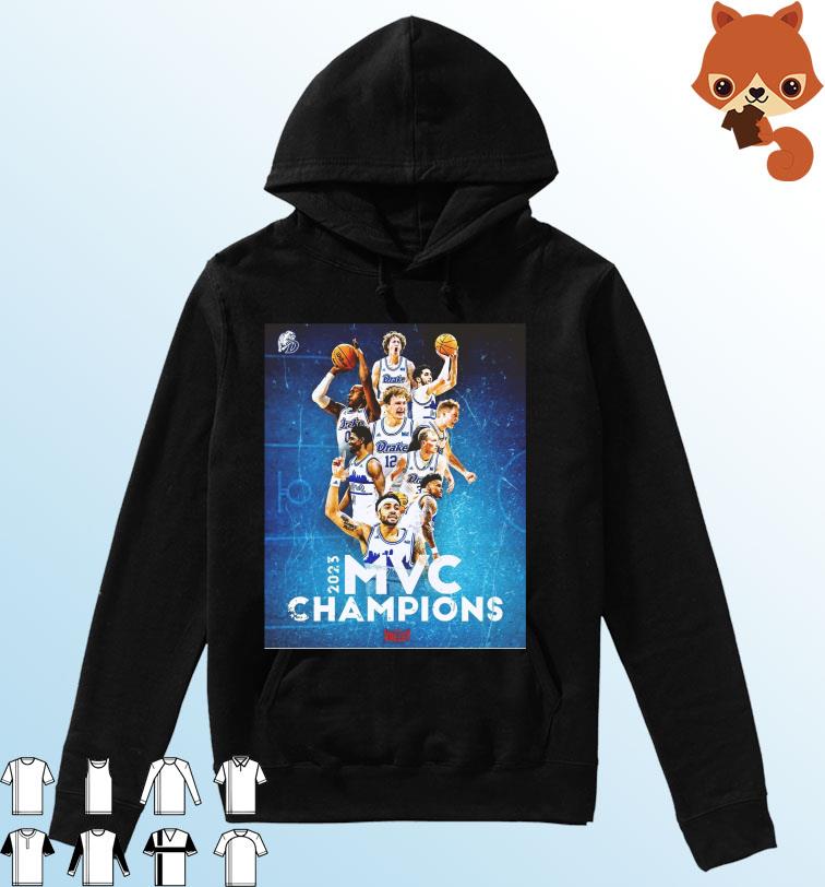 Drake Bulldogs Men’s Basketball Team 2023 MVC Champions Shirt Hoodie