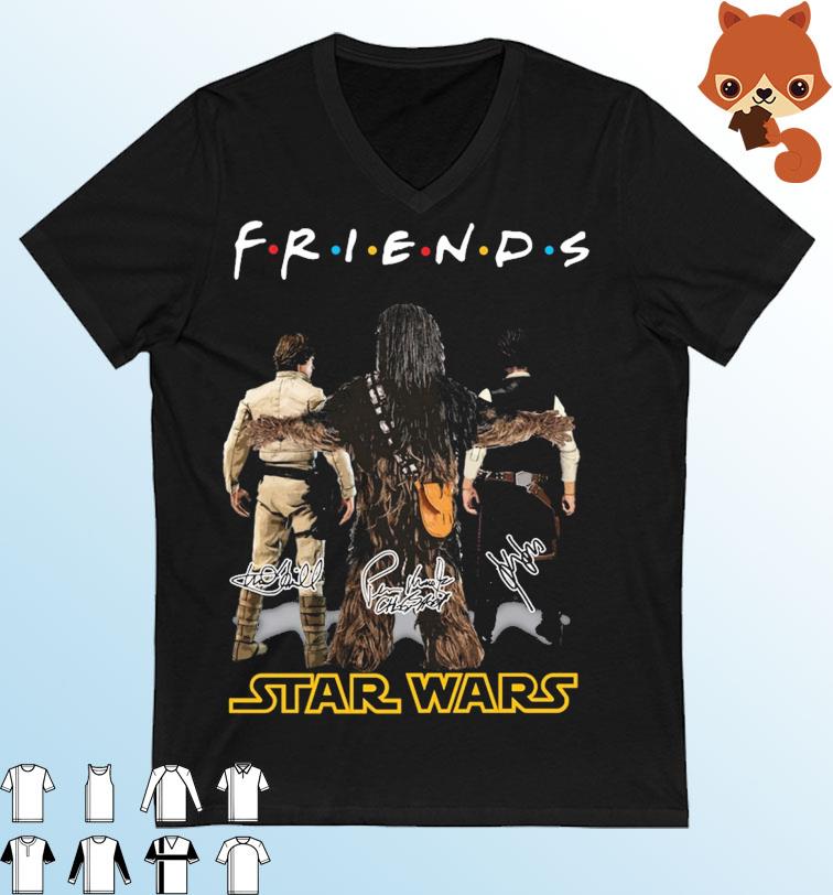 Friends Chewbacca Han Solo And Luke Skywalker Star Wars Signatures Shirt