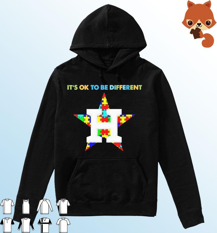 Houston Astros It's Ok To Be Different Autism Awareness Shirt Hoodie