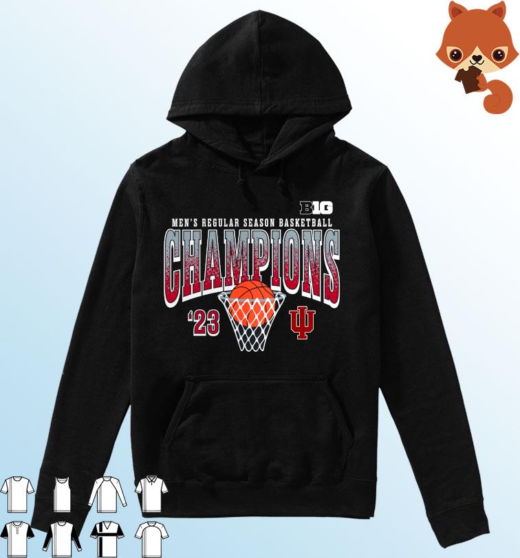 Indiana Hoosiers 2023 Big Ten Men's Basketball Regular Season Champions Shirt Hoodie