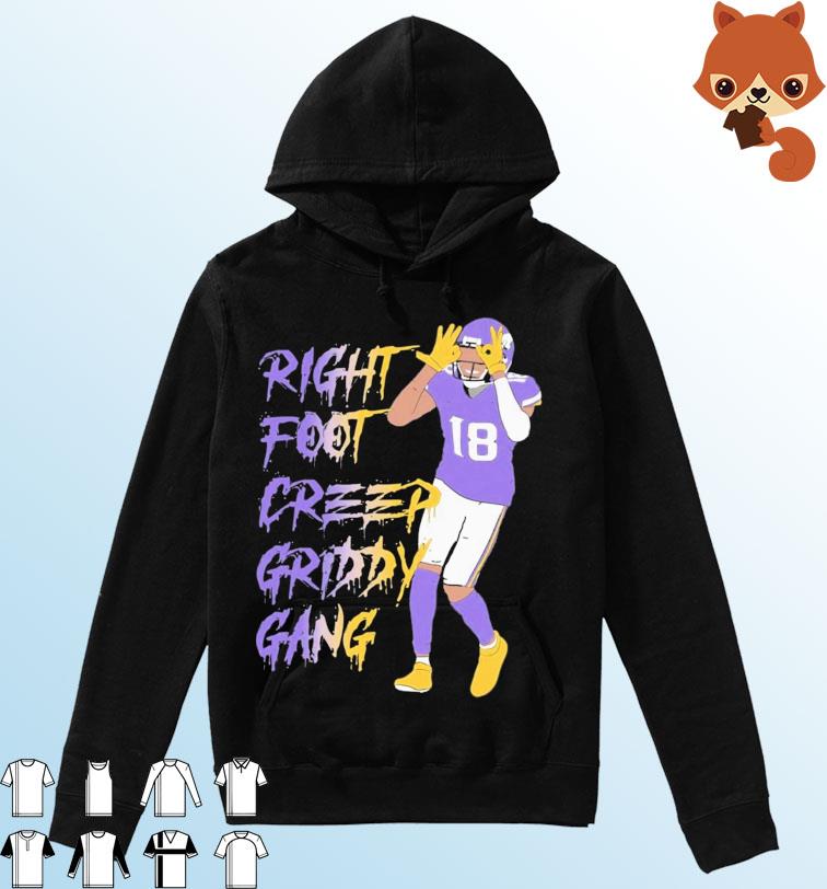 Justin Jefferson Right Foot Creep Griddy Gang Shirt Hoodie