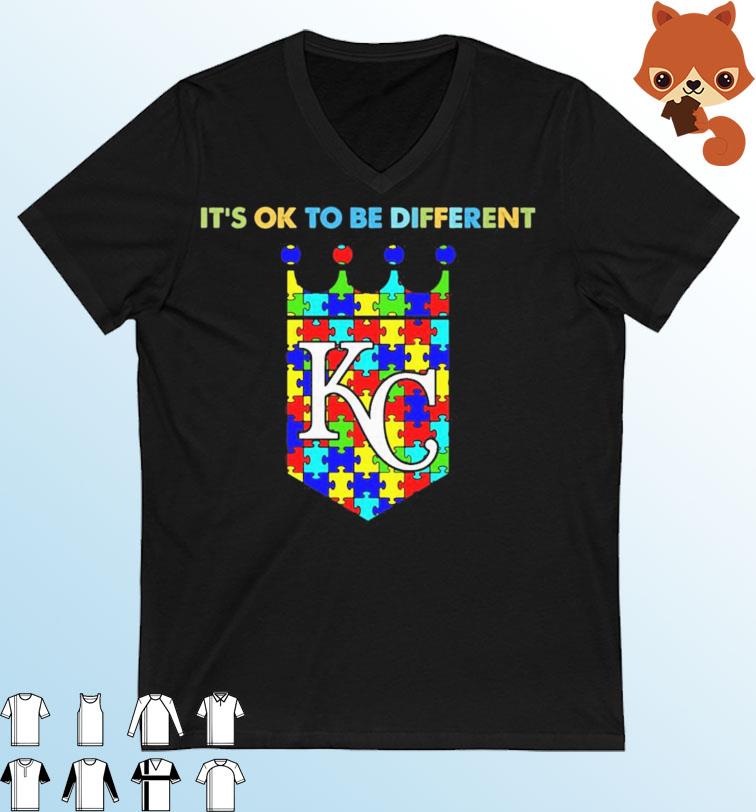 Kansas City Royals It's Ok To Be Different Autism Awareness Shirt