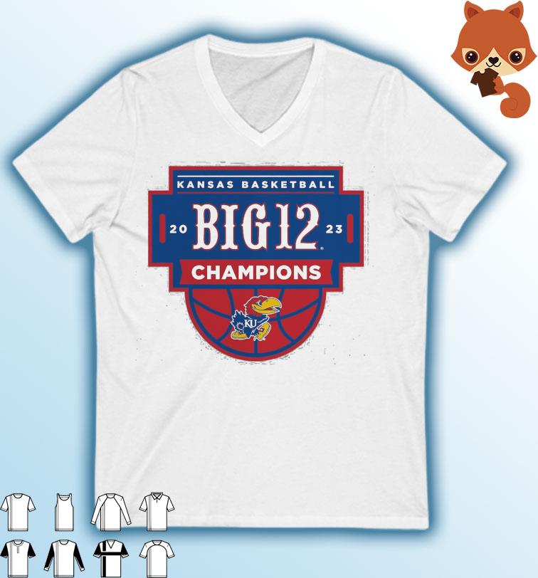 Kansas Jayhawks 2023 Big 12 Men's Basketball Regular Season Champions Logo Shirt