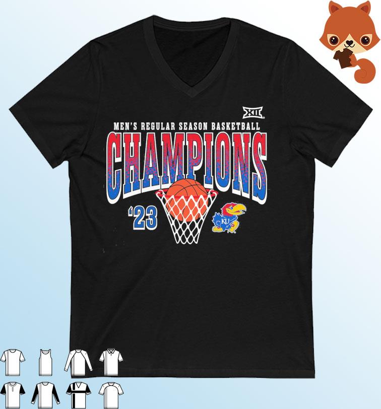 Kansas Jayhawks 2023 Big 12 Men's Basketball Regular Season Champions T-Shirt