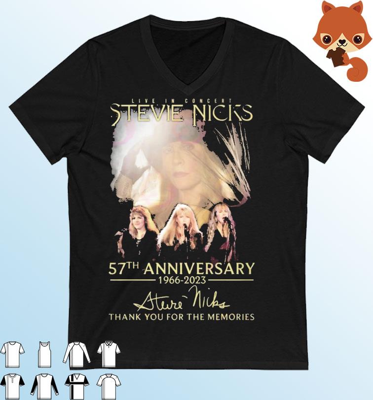 Live In Concert Stevie Nicks 57th Anniversary 1966 – 2023 Thank You For The Memories Shirt