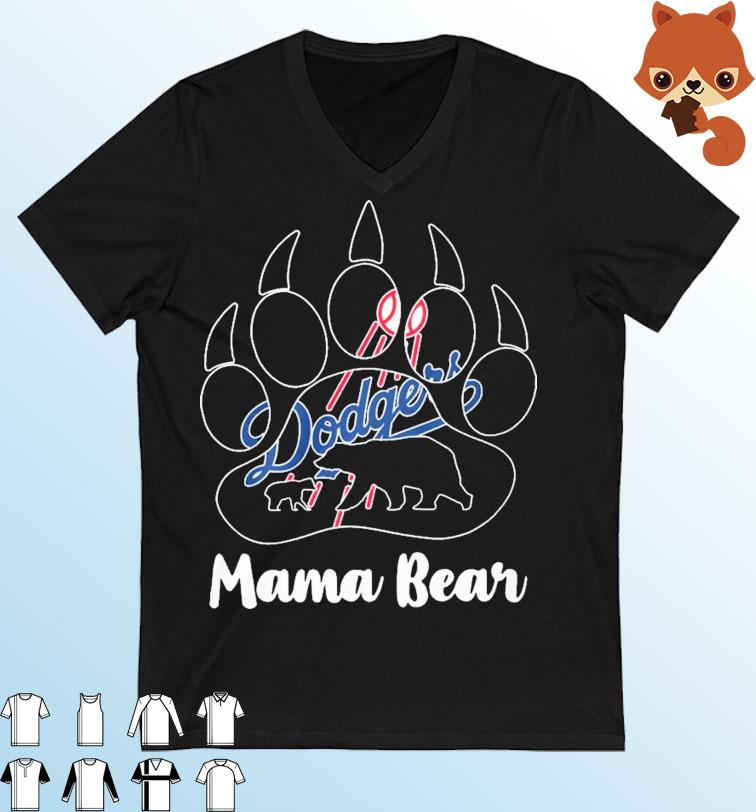Los Angeles Dodgers Paw Mama Bear Shirt