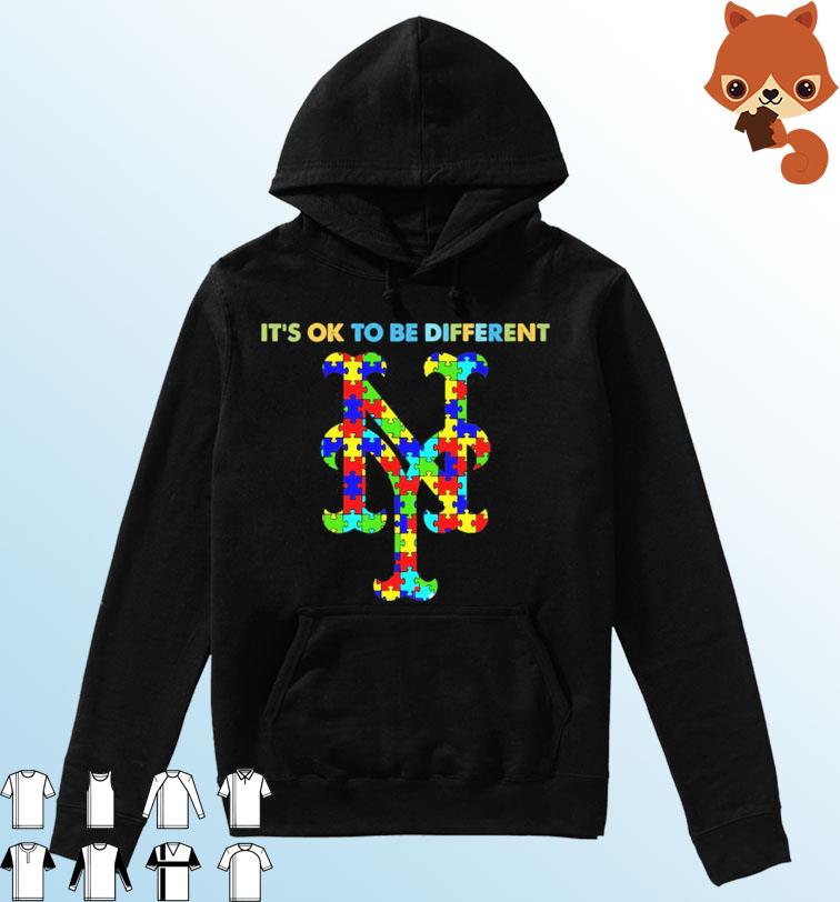 New York Mets It's Ok To Be Different Autism Awareness Shirt Hoodie