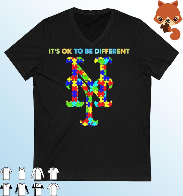 New York Mets It's Ok To Be Different Autism Awareness Shirt