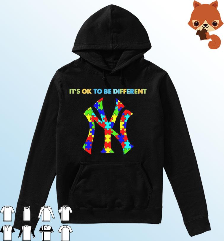New York Yankees It's Ok To Be Different Autism Awareness Shirt Hoodie